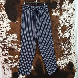 Navy Striped Men's Pants